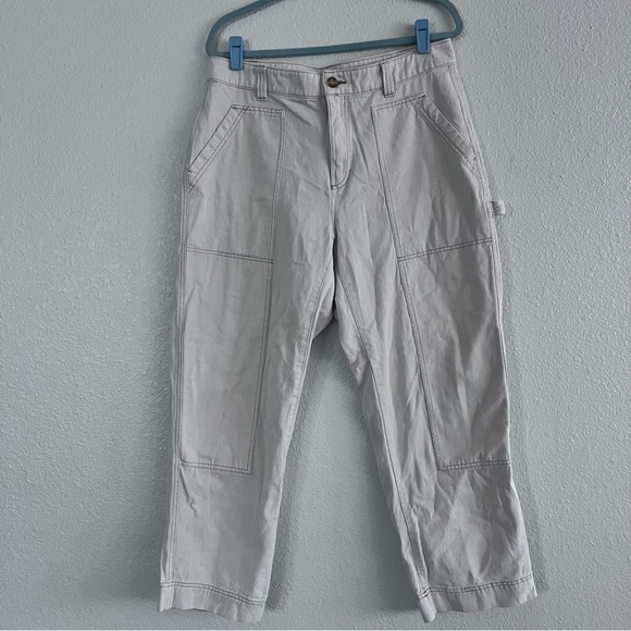 Old Navy Light Gray Cargo Pants for woman Size 14 - Picture 1 of 4